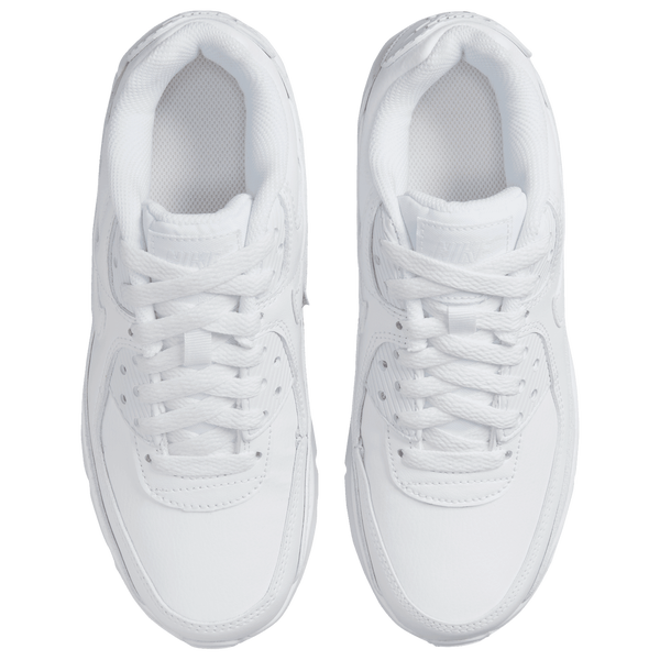 Nike Air Max 90 - Boys' Grade School - White/White/Metallic Silver - Image 4