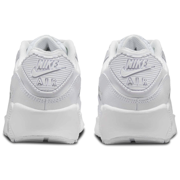 Nike Air Max 90 - Boys' Grade School - White/White/Metallic Silver - Image 3