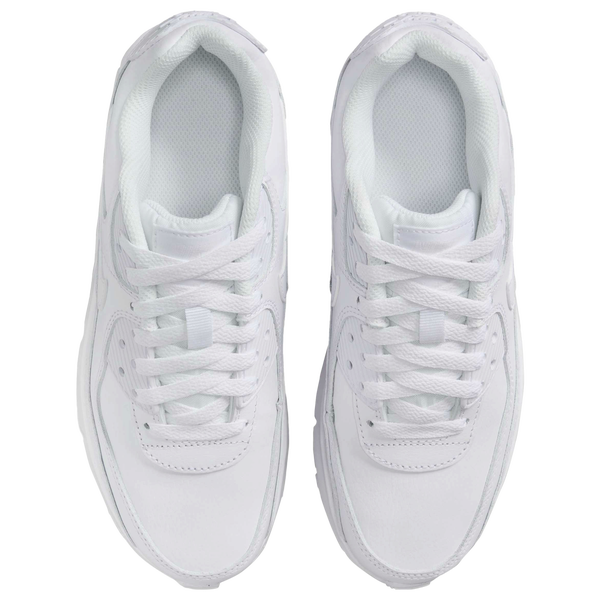 Nike Air Max 90 - Boys' Grade School - White/White/Metallic Silver - Image 4