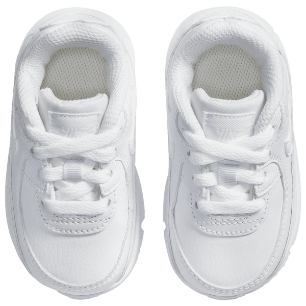 Nike Air Max 90 - Boys' Toddler - White/White/Metallic Silver - Image 4
