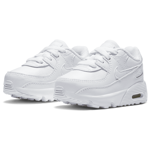 Nike Air Max 90 - Boys' Toddler - White/White/Metallic Silver - Image 6