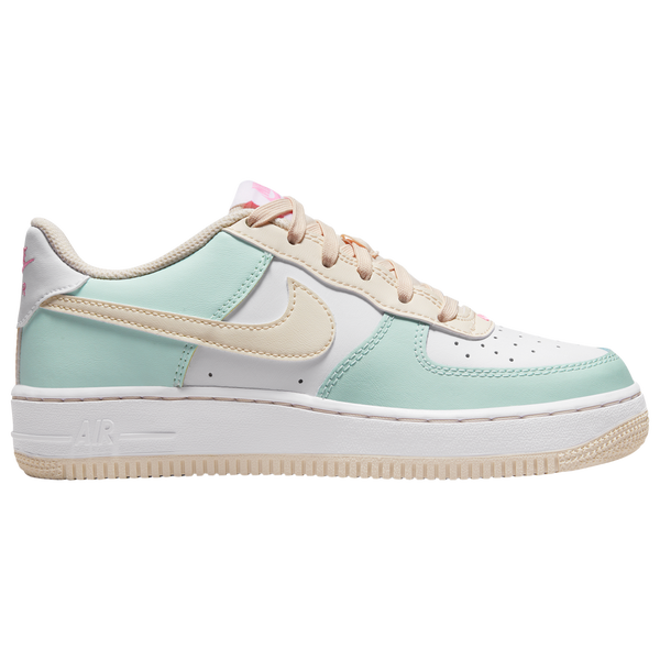 Nike Air Force 1 - Boys' Grade School - Emerald Rise/White/Guava Ice