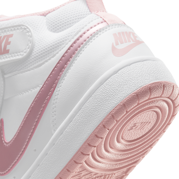 Nike Court Borough Mid 2 - Boys' Grade School - White/Pink Glaze - Image 9