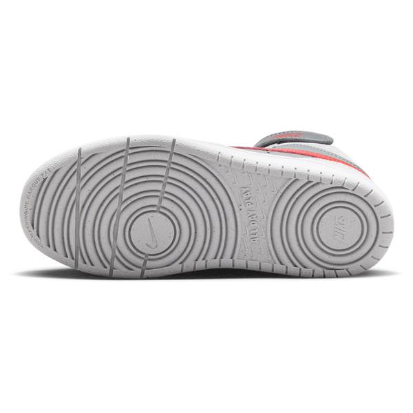 Nike Court Borough Mid 2 - Boys' Preschool - Smoke Grey/Picante Red/Grey Fog - Image 5