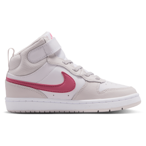 Nike Court Borough Mid 2 - Boys' Preschool - Vast Grey/Peony/White