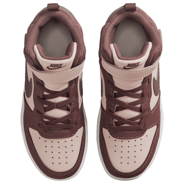 Nike Court Borough Mid 2 - Boys' Preschool - Silt Red/Tattoo/White - Image 4