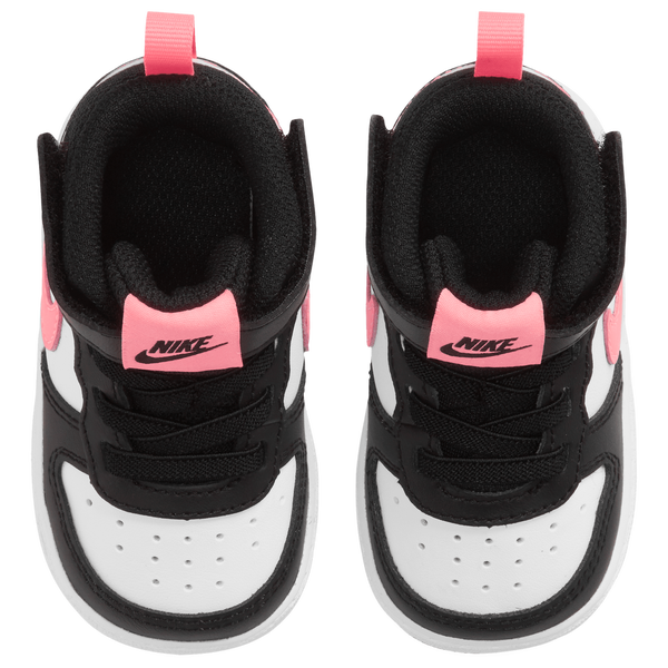 Nike Court Borough Mid 2 - Boys' Toddler - Black/White/Sunset Pulse - Image 5