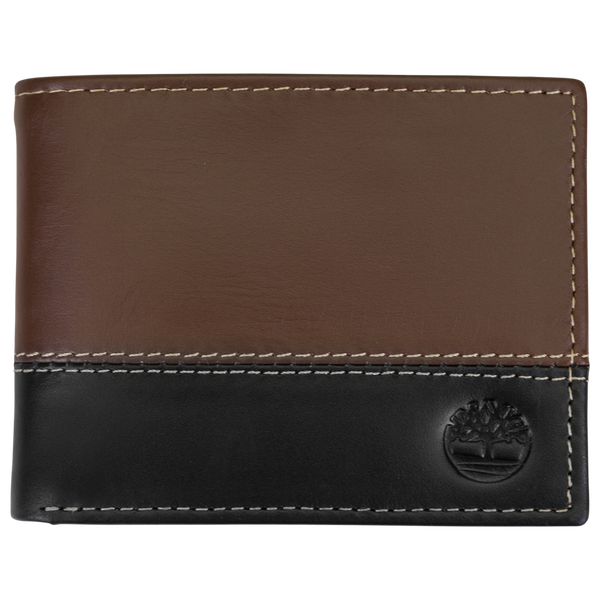 Timberland Hunter Two-Tone Leather Commuter Wallet - Men's - Black/Brown