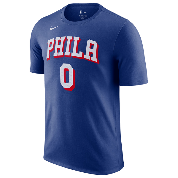 Nike 76ers Name & Number T-Shirt - Men's - Blue - Image 2