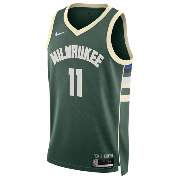 Nike Milwaukee Bucks Icon Jersey - Men's - Green - Image 2