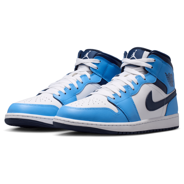 Jordan AJ 1 Mid - Men's - Midnight Navy/Univ Blue/Sail - Image 6