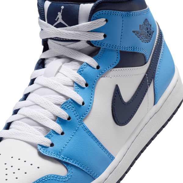 Jordan AJ 1 Mid - Men's - Midnight Navy/Univ Blue/Sail - Image 7