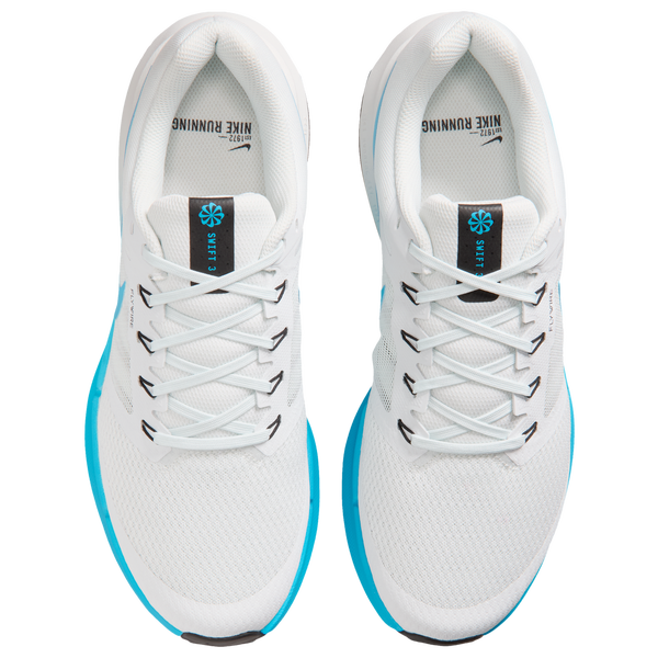 Nike Run Swift 3 - Men's - Black/Off White/Light Current Blue - Image 4