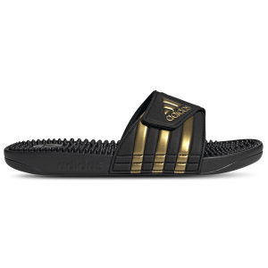 adidas Adissage Slides - Men's - Core Black/Gold Metallic/Core Black