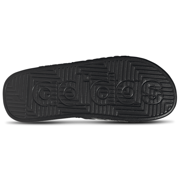 adidas Adissage Slides - Men's - Core Black/Gold Metallic/Core Black - Image 6