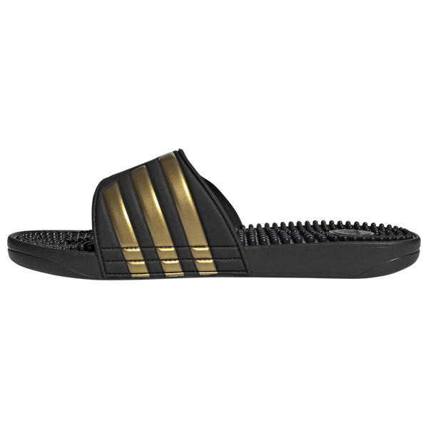 adidas Adissage Slides - Men's - Core Black/Gold Metallic/Core Black - Image 12