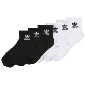 adidas Originals Quarter Sock 6-Pack - Boys' Grade School - White/Black