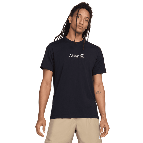 Nike Atlanta Short Sleeve Crew T-Shirt - Men's - Black/White