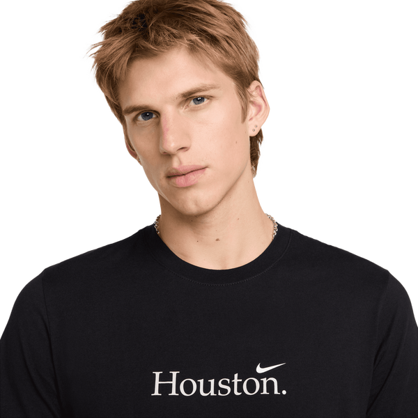 Nike Houston Short Sleeve Crew T-Shirt - Men's - Black/White - Image 3