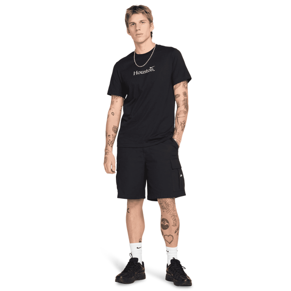Nike Houston Short Sleeve Crew T-Shirt - Men's - Black/White - Image 4
