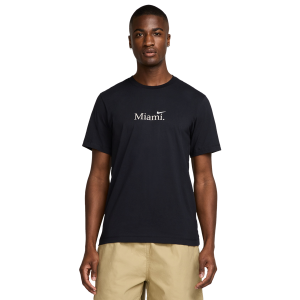 Nike Miami Short Sleeve Crew T-Shirt - Men's - Black/White