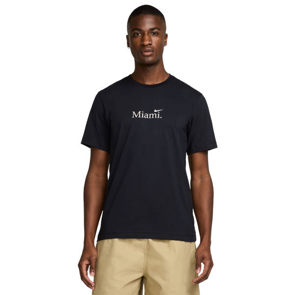 Nike Miami Short Sleeve Crew T-Shirt - Men's - Black/White - Image 2
