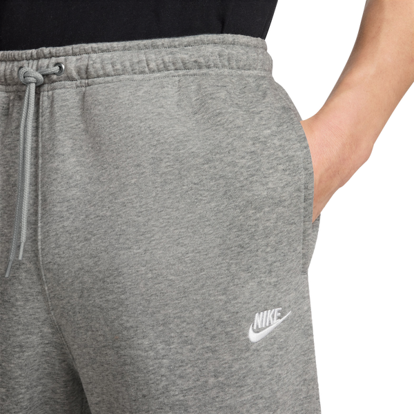 Nike Club Fleece Bungee Pants - Men's - Dark Heather Grey/White - Image 3