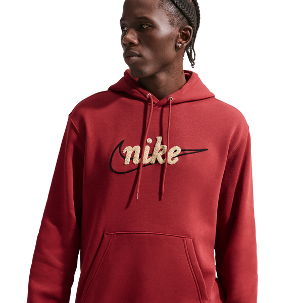 Nike Club BB Hoodie CTB - Men's - Team Crimson/Lt Khaki/Team Crimson