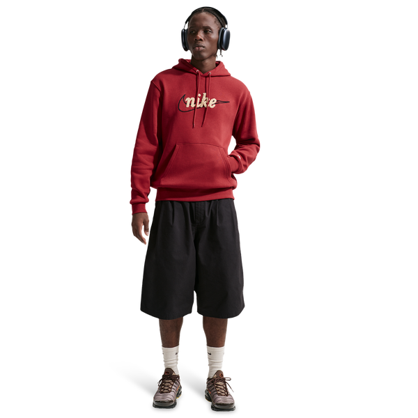 Nike Club BB Hoodie CTB - Men's - Team Crimson/Lt Khaki/Team Crimson - Image 3
