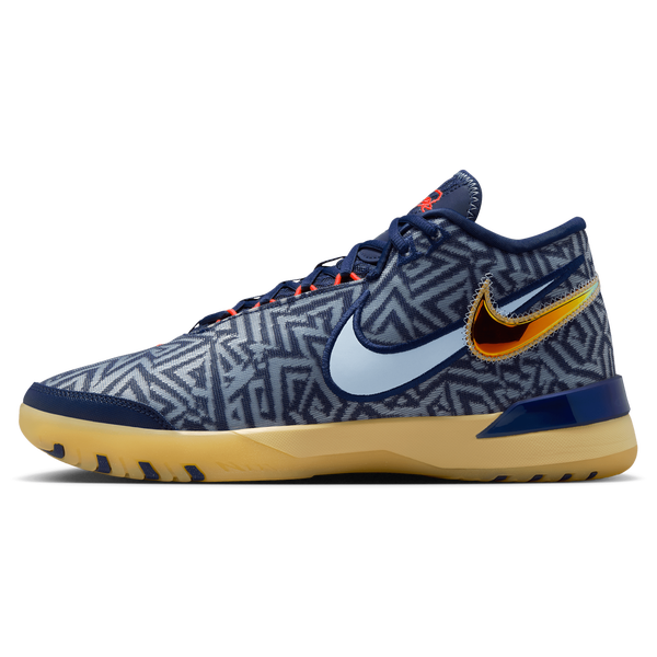 Nike LBJ Nxxt Genisus - Men's - Midnight Navy/Lt Armory Blue/Soft Yellow - Image 2