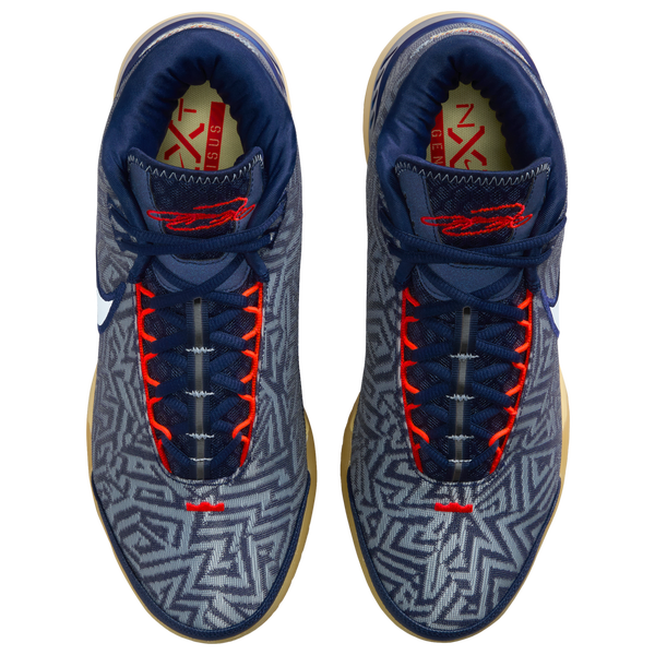 Nike LBJ Nxxt Genisus - Men's - Midnight Navy/Lt Armory Blue/Soft Yellow - Image 4
