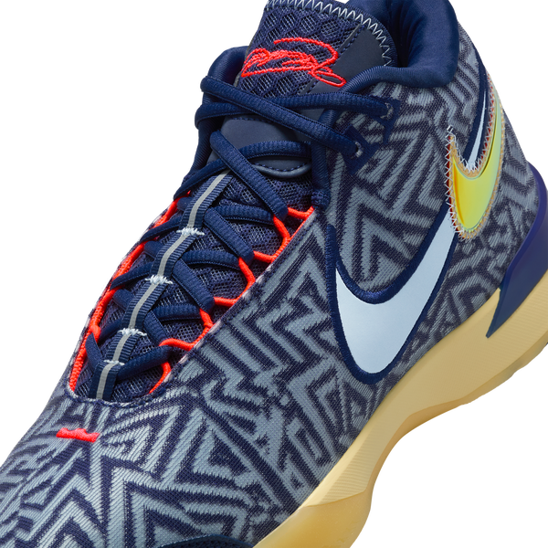Nike LBJ Nxxt Genisus - Men's - Midnight Navy/Lt Armory Blue/Soft Yellow - Image 7