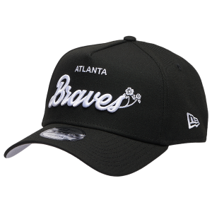 New Era Braves 940 A Frame Local Play Cap - Adult - Black/Black