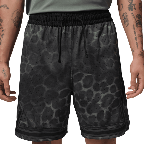 Jordan Dri-FIT SPT AOP Diamond Shorts - Men's - Black/Gray