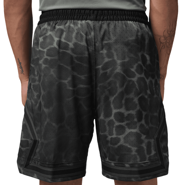 Jordan Dri-FIT SPT AOP Diamond Shorts - Men's - Black/Gray - Image 2