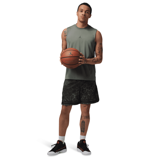 Jordan Dri-FIT SPT AOP Diamond Shorts - Men's - Black/Gray - Image 6