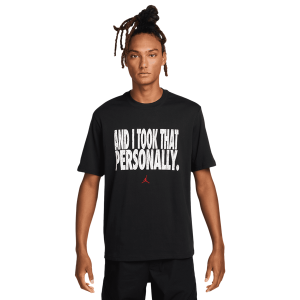 Jordan Dri-FIT Sport Graphic Short Sleeve Crew - Men's - Black/White
