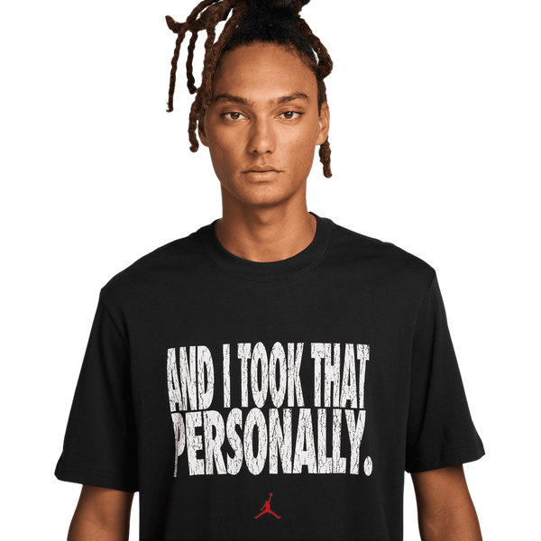 Jordan Dri-FIT Sport Graphic Short Sleeve Crew - Men's - Black/White - Image 3