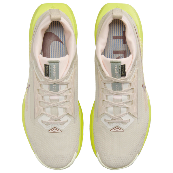 Nike Reactx Pegasus Trail 5 GTX - Women's - Sanddrift/Cyber/Dark Pony - Image 4