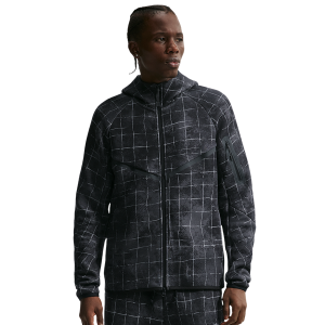 Nike Tech Fleece Full Zip Windrunner Jacket - Men's - Black/Iron Grey