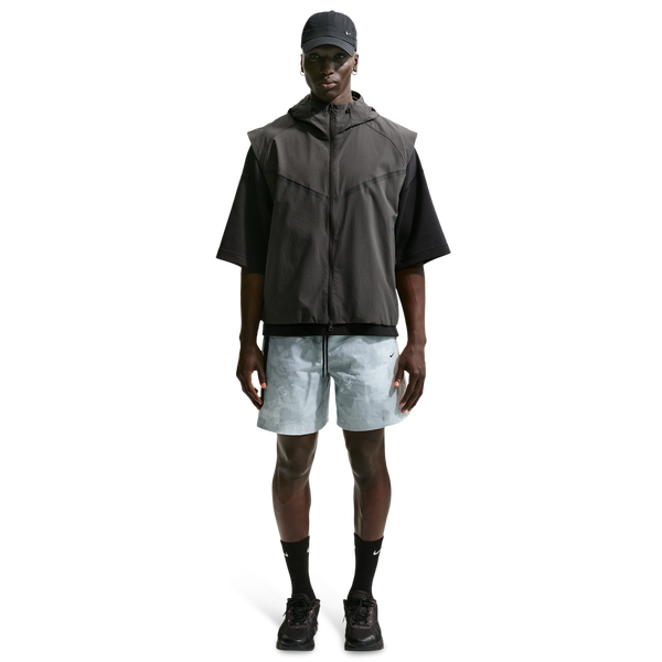 Nike Tech Woven Shorts - Men's - Black/Pure Platinum - Image 5