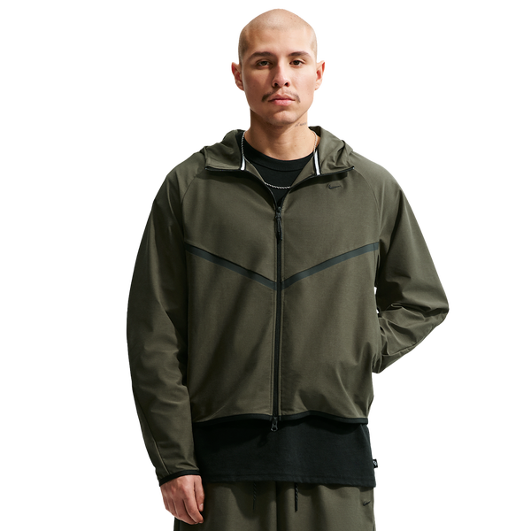 Nike Tech Shori Knit Full-Zip Jacket - Men's - Black/Cargo Khaki