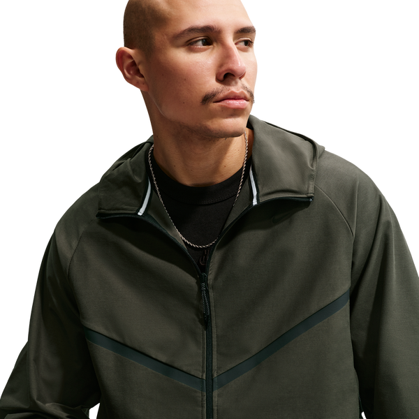 Nike Tech Shori Knit Full-Zip Jacket - Men's - Black/Cargo Khaki - Image 5