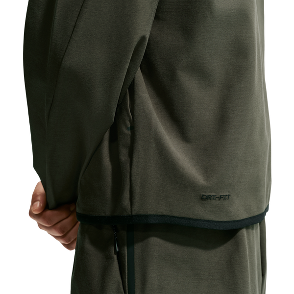 Nike Tech Shori Knit Full-Zip Jacket - Men's - Black/Cargo Khaki - Image 6