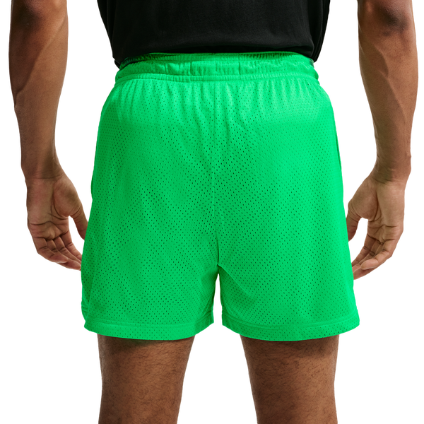 Nike Dri-FIT Standard Issue Mesh 5IN Shorts - Men's - Green Shock/Pale Ivory - Image 2