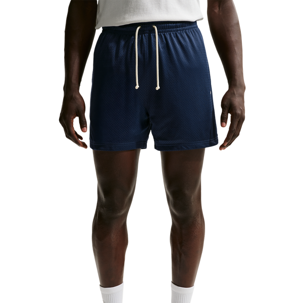 Nike Dri-FIT Standard Issue Mesh 5IN Shorts - Men's - Pale Ivory/Midnight Navy/Pale Ivory