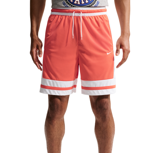 Nike Dri-FIT Game Classic 8" Shorts - Men's - White/Turf Orange/Turf Orange