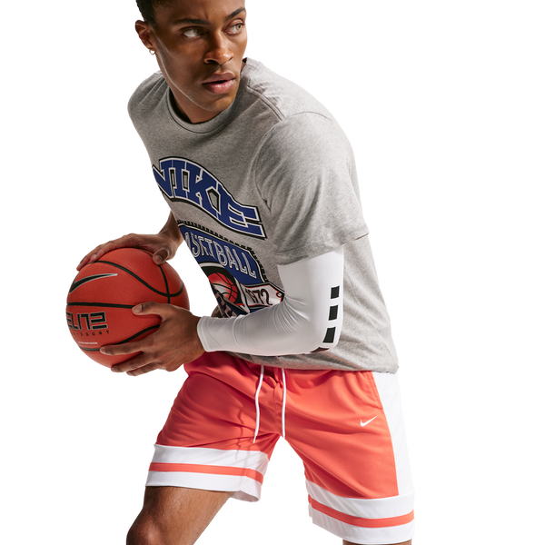 Nike Dri-FIT Game Classic 8" Shorts - Men's - White/Turf Orange/Turf Orange - Image 2