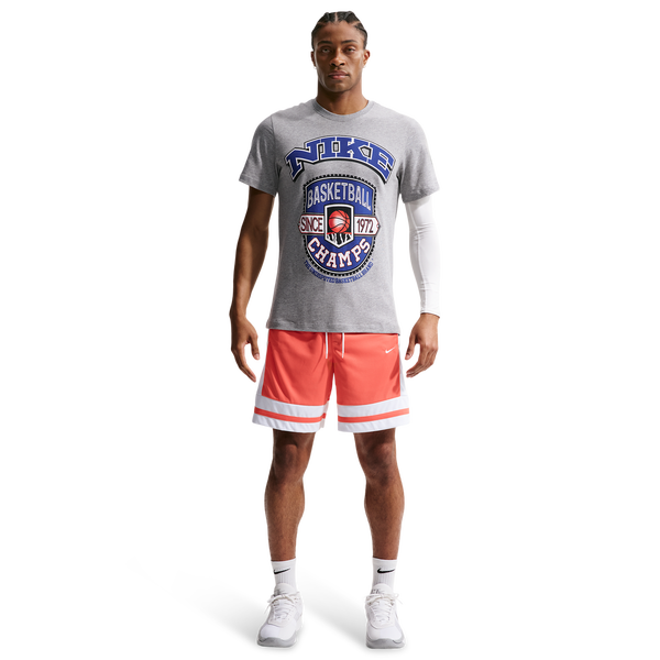 Nike Dri-FIT Game Classic 8" Shorts - Men's - White/Turf Orange/Turf Orange - Image 3