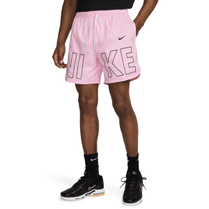 Nike Woven Monogram Flow Shorts - Men's - Pink Foam/Black